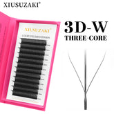 XIUSUZAKI 3D W Three-Core Triple Tips Eyelash W Eyelash Extensions Blister Premade two-core Fans Double 3D W Lash